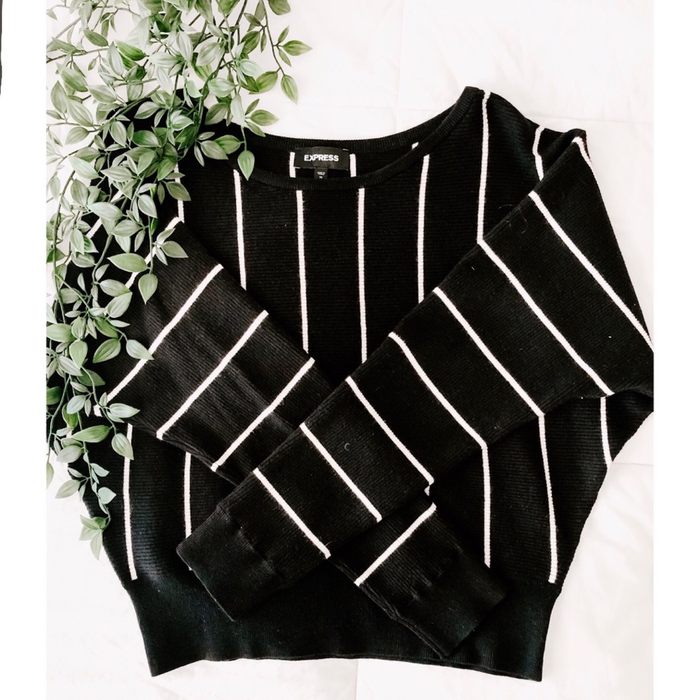 Express black and white stripped sweater.